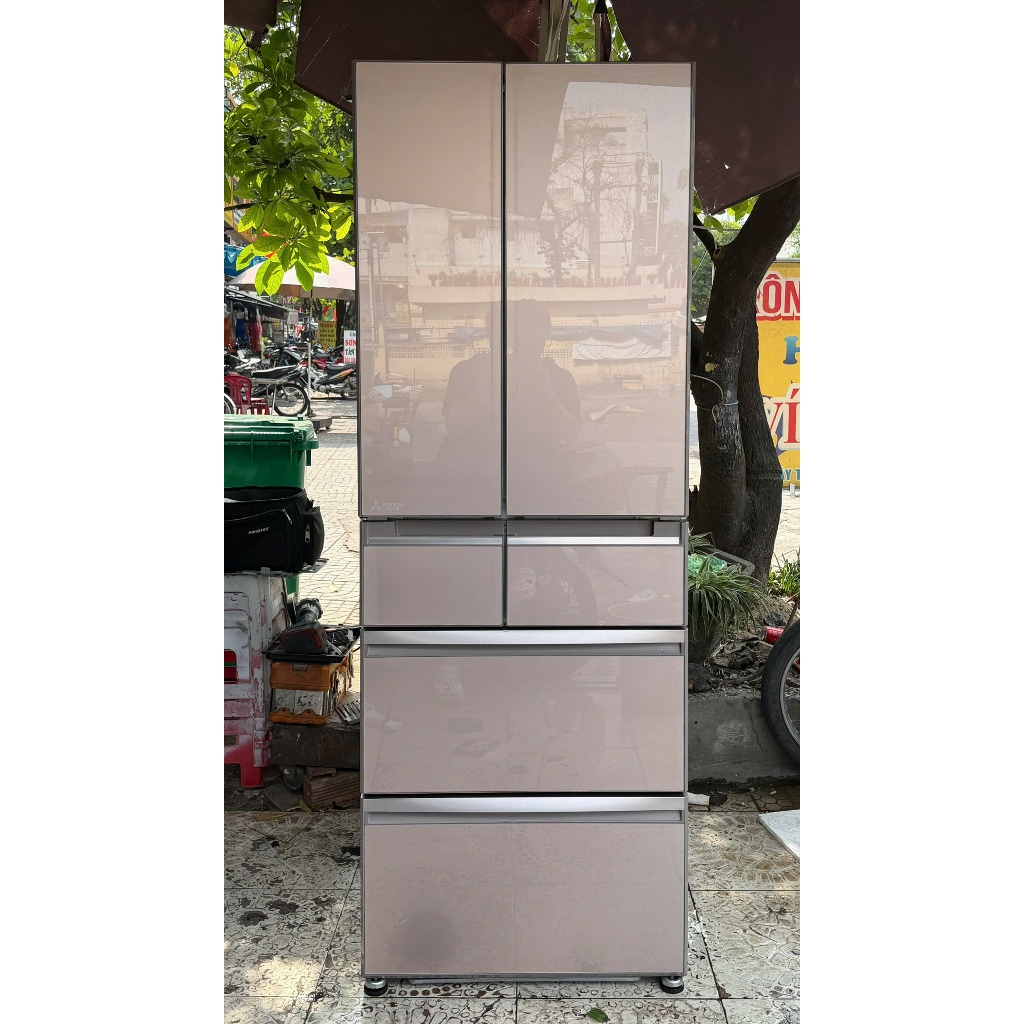 Tủ lạnh CŨ MITSUBISHI MR-WX52A 517L mặt gương màu hồng cực sang