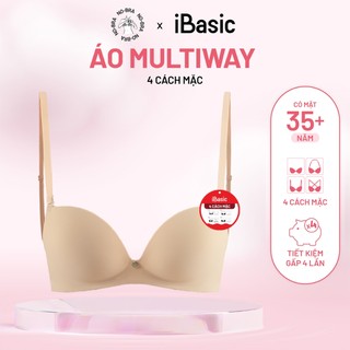 Áo ngực su đúc gọng dẻo mút dày dây chéo 4 cách mặc iBasic Multiway BRAW117