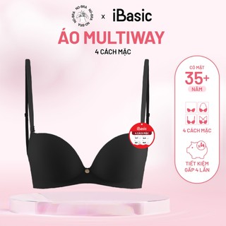 Áo ngực su đúc gọng dẻo mút dày dây chéo 4 cách mặc iBasic Multiway BRAW117