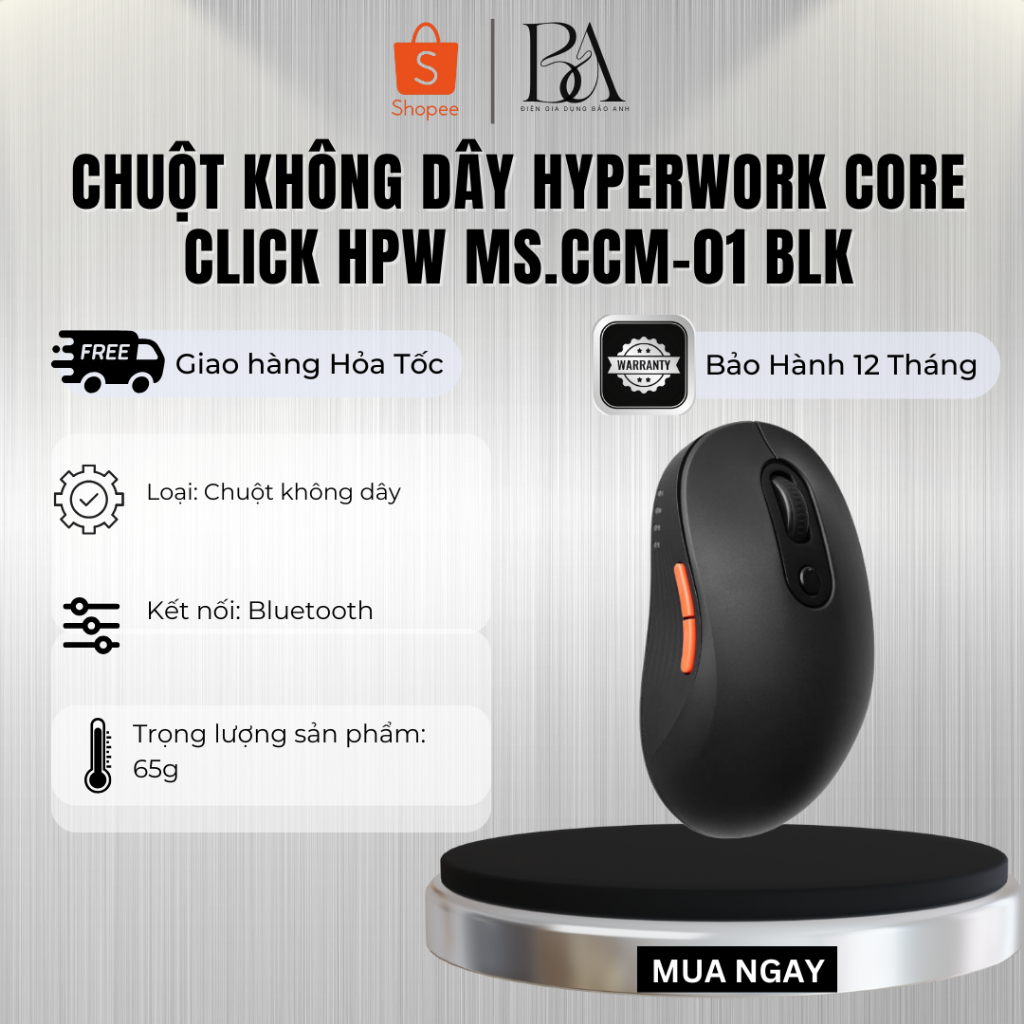 [MỚI] Chuột không dây HyperWork Core Click HPW MS.CCM-01 BLK - Bảo Hành ...