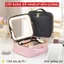Cốp Đựng Mỹ Phẩm Đồ Makeup Nails Chia Ngăn Kèm Gương Led Chống Nước Chống Va Đập