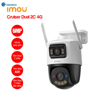 Camera 2 Mắt IMOU Cruiser Dual 2C IPC-S7XCP-6M1TED-EU 6MP Lắp Sim 4G | BH Chính Hãng 2 Năm