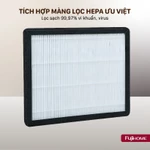 Máy hút ẩm lọc không khí HEPA phòng 15-40m2 Fujihome DH18W-HEPA, Công nghệ máy nén Block cao cấp 18L/24h diệt khuẩn UV — ảnh 5
