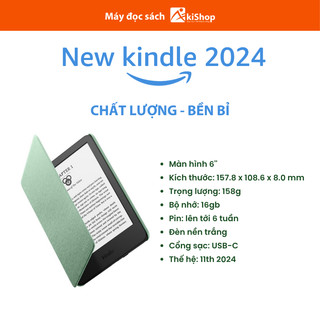 Máy Đọc Sách Kindle Basic 2024 16GB Nhỏ Gọn Hàng Có Sẵn Hỏa Tốc HCM