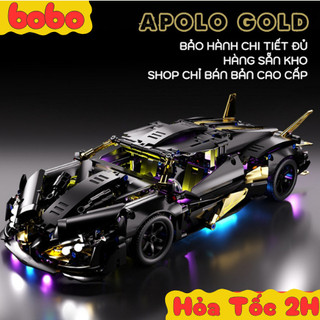 [Kèm Hộp] Mô Hình Đồ Chơi Lắp Ráp Siêu Xe Lắp Ráp Apolo Gold Bản Giới Hạn 37cm Tỷ Lệ 1:14 Quà Tặng Sinh Nhật Bobo Toys