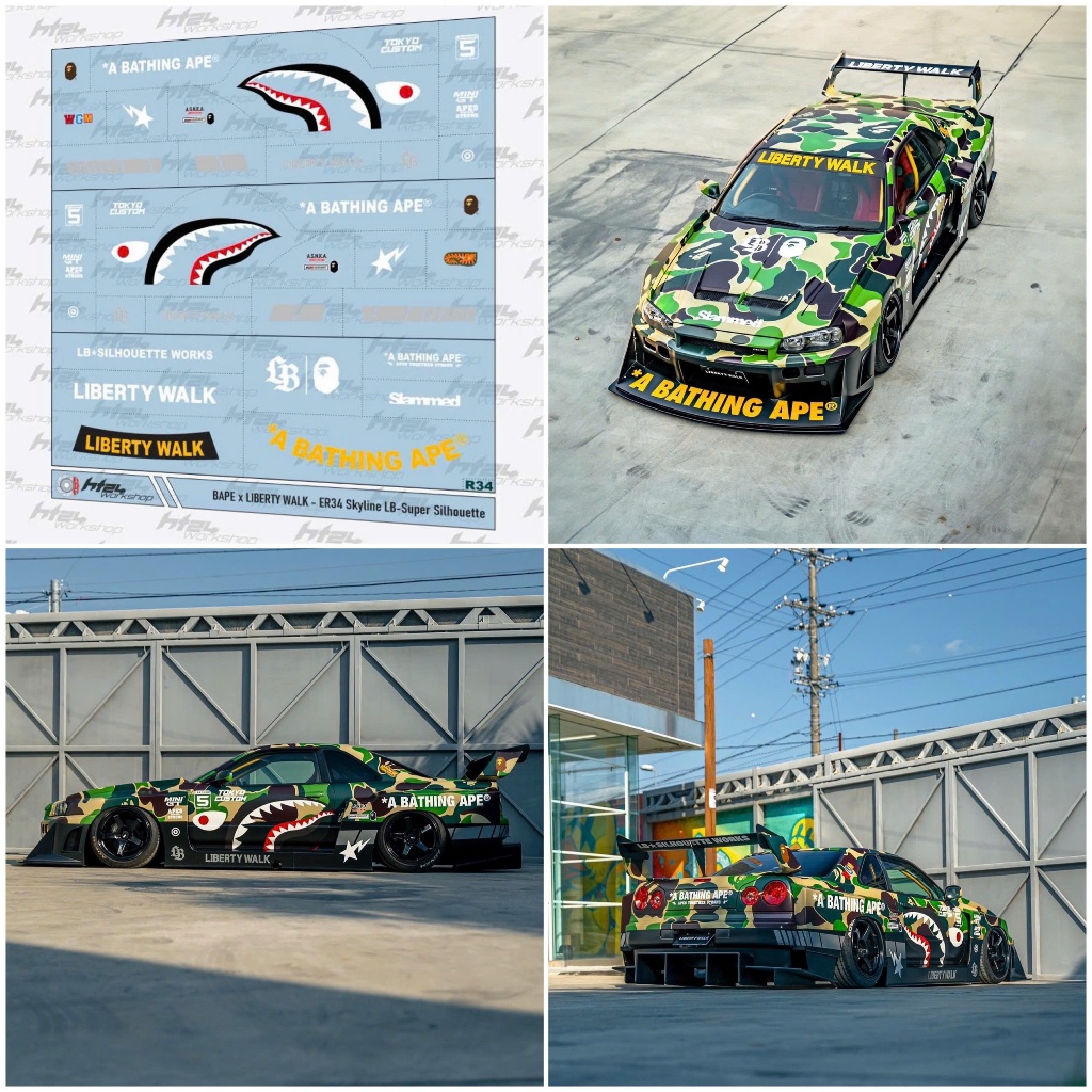 HT24workshop - Decal nước A BATHING APE x LIBERTY WALK Detail cho các ...