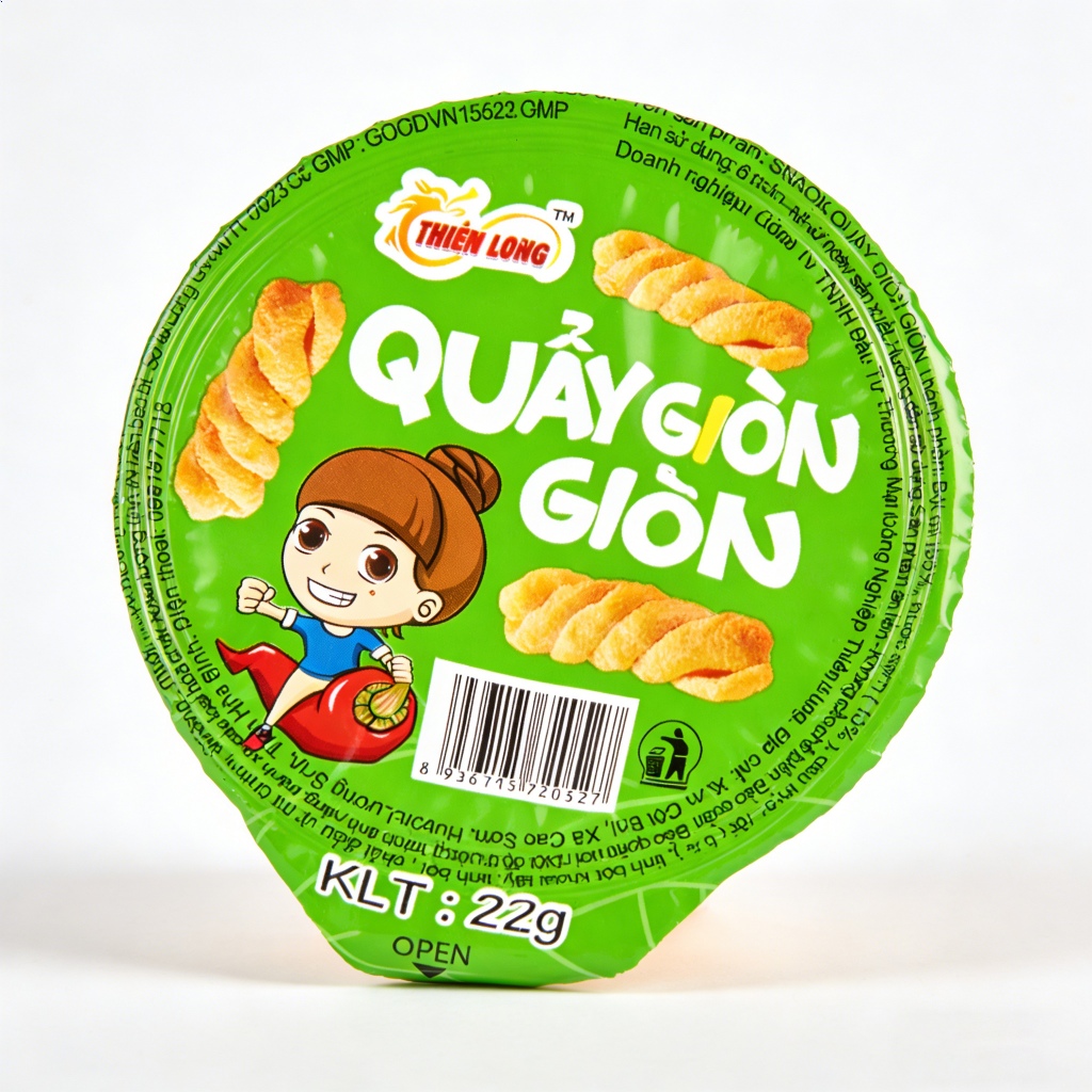 Snack Quẩy giòn giòn 26g Thiên Long Food QUẨY GIÒN GIÒN ăn vặt hương vị tuổi thơ,thơm ngon giòn giòn siêu ngon