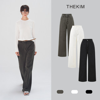 THEKIM Quần Jean dài ống suông rộng , quần jeans chất liệu Demin tôn dáng J368