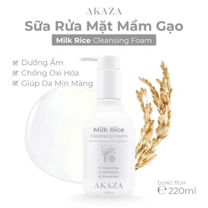 Sữa Rửa Mặt Mầm Gạo AKAZA Làm Sạch Sâu – Hỗ Trợ Làm Sáng Da, Đều Màu, Sạch Bã Nhờn Lỗ Chân Lông 220ML