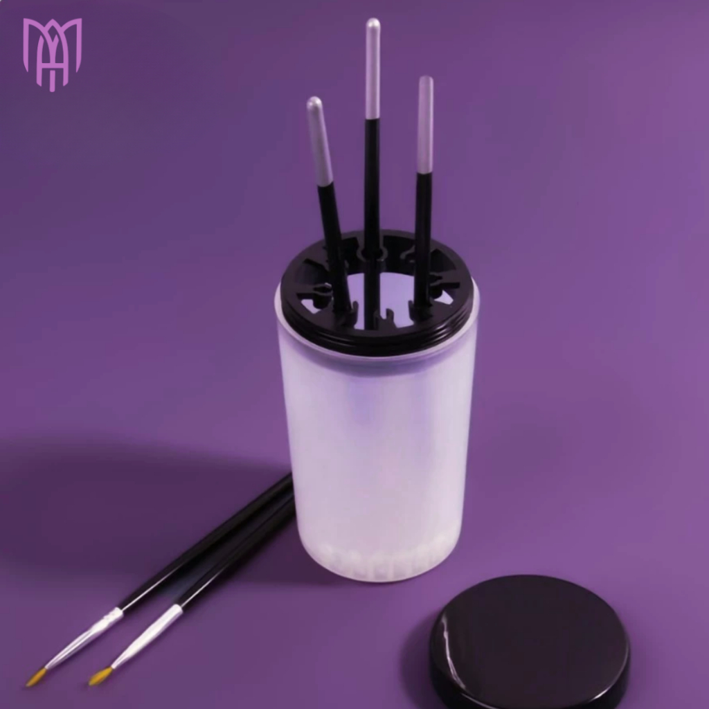 Dung Dịch Rửa Cọ, Vệ Sinh Cọ Li Nail + Cốc Nhựa Rửa Cọ - Phá Gel Nhanh, Bảo Vệ Cọ Lâu Dài 200ml