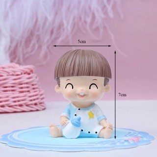 [Combo 3] Em bé trai gái bình sữa, bé thôi nôi- Phụ kiện trang trí bánh kem, sinh nhật, tiệc thôi nôi