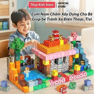 Đồ Chơi 500 Khối Nam Châm Từ Tính Đồ Chơi Mô Hình Lắp Ráp Kiến Trúc khối nam châm từ tính Mincraft