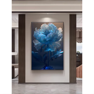 Tranh Mẫu Đơn Chi Hoa Thịnh Vượng Phú Quý Tráng Gương Cao Cấp Treo Phòng Khách - Oha Decor