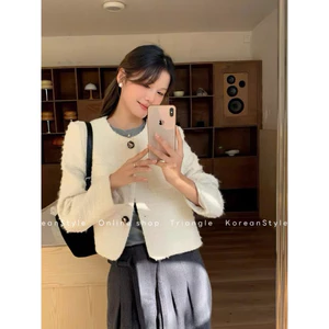TRIANGLE - Flowers Tweed Jacket (Cân nhắc kỹ, return is not welcomed) - Áo dạ tweed chần bông Hàn Quốc cao cấp