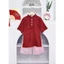 Áo dài cách tân cho bé gái đính 3 cúc, áo dài tết cho bé gái tay dài kèm quần sz 10-30kg