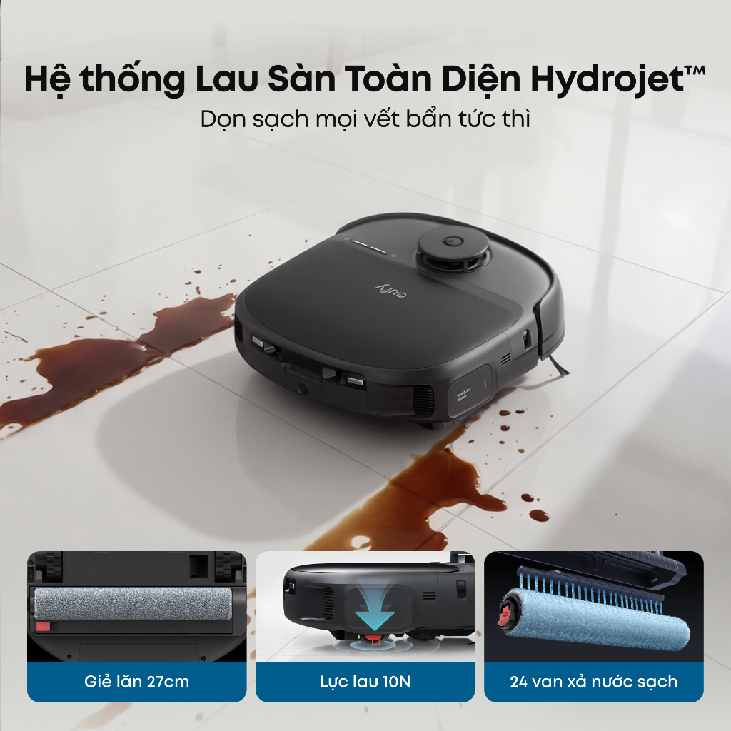 Robot hút bụi lau nhà Eufy Omni C28 15,000 PA, con lăn lau sạch liên tục,tự giặt sấy giẻ,BH 24 Tháng | BigBuy360 - bigbuy360.vn