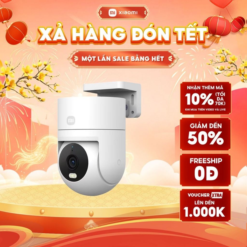 Camera Ngoài Trời 2.5K Xiaomi Outdoor Camera CW300 EU / 4MP / Xoay 360 Độ - Phiên Bản Quốc Tế, Bảo Hành 12 Tháng