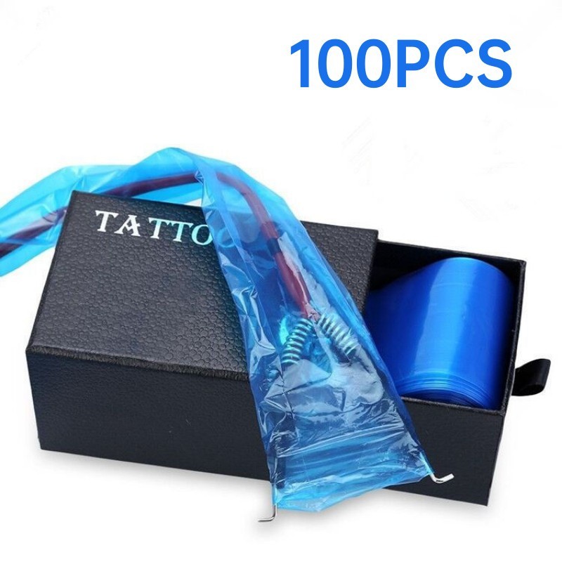 Dây Nilon Xanh Bọc Máy Phun Xăm 100/ hộp