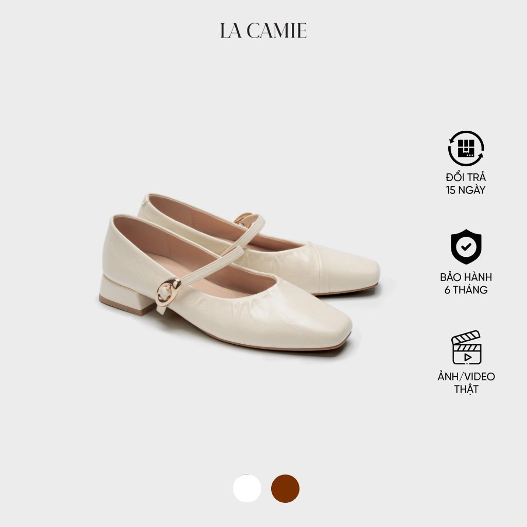 Giày bệt thiết kế thanh lịch với chất liệu Da microfiber thương hiệu La Camie GB5B0137