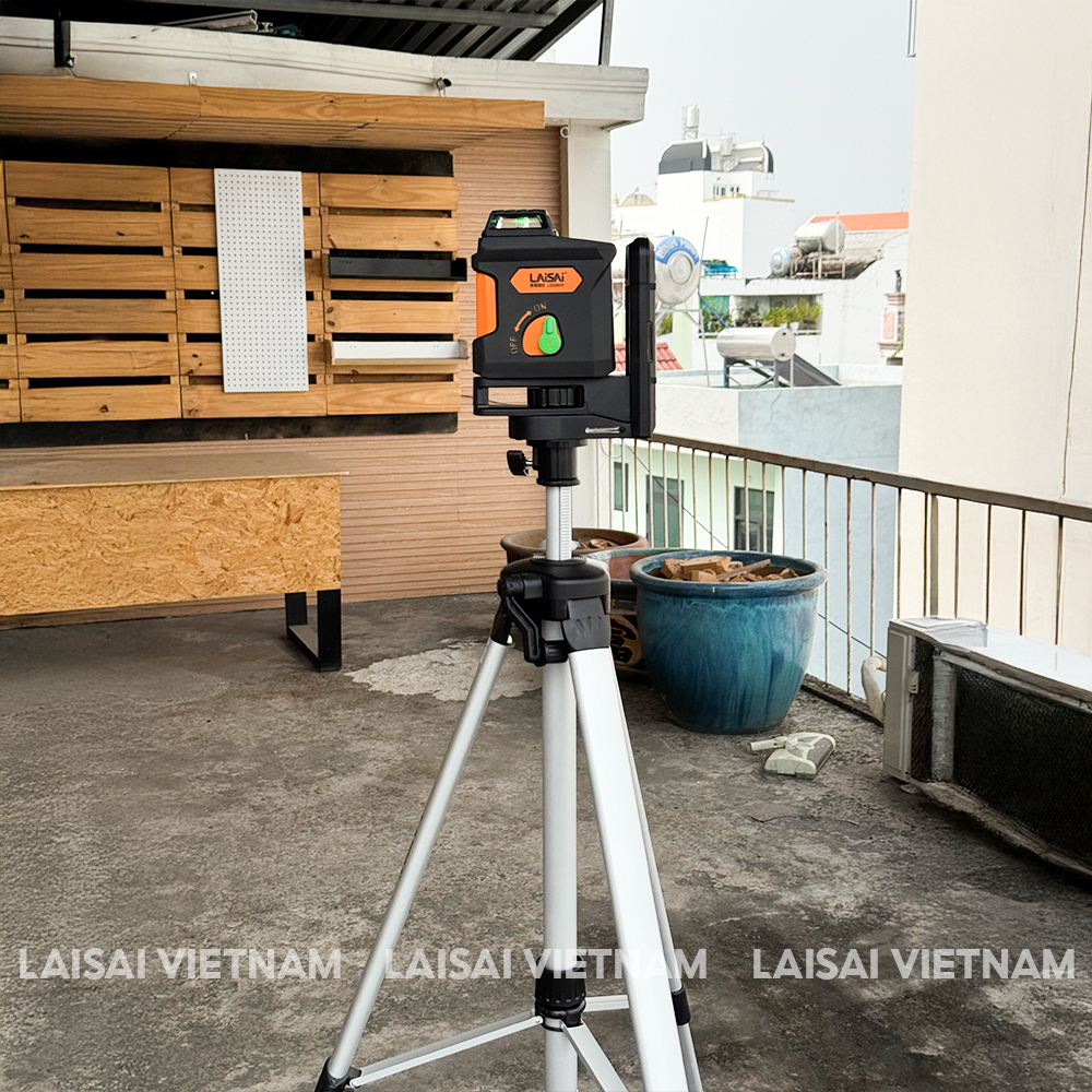 Chân Đế Tripod Nhẹ Gọn cao 1.6M LS3034, có tay quay thuận tiện dành cho máy Laser LaiSai