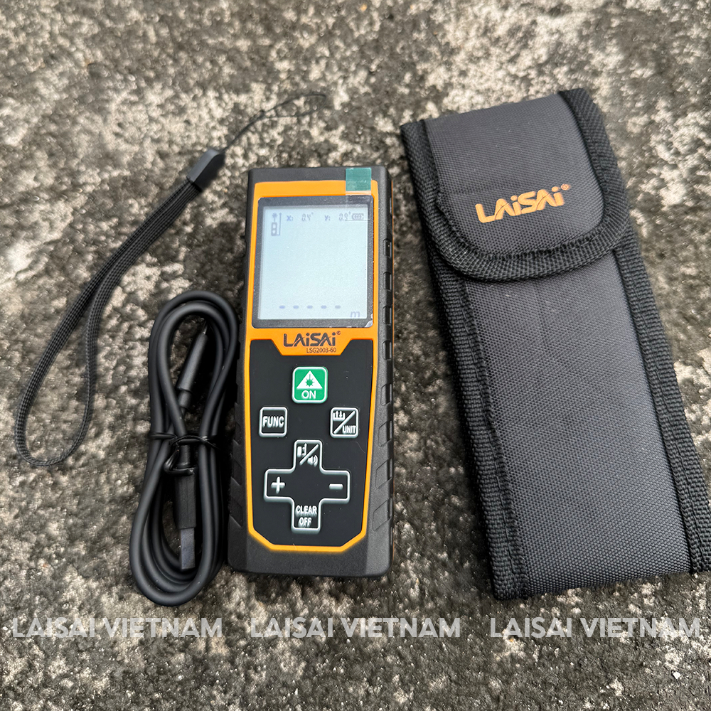 Máy Đo Khoảng Cách Tia Xanh LAISAI LSG2003-60 – Đo Nhanh, Chính Xác Đến 60M