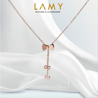 Dây chuyền nữ LAMY Bow Lovely Girl Rose Gold 6004