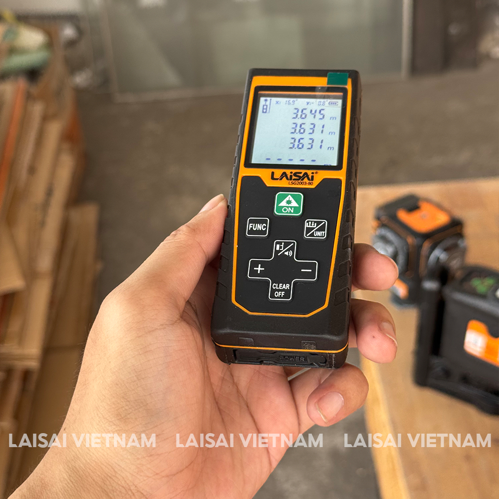 Máy Đo Khoảng Cách Tia Xanh LAISAI LSG2003-80 – Đo Siêu Nét, Chính Xác Tới 80M