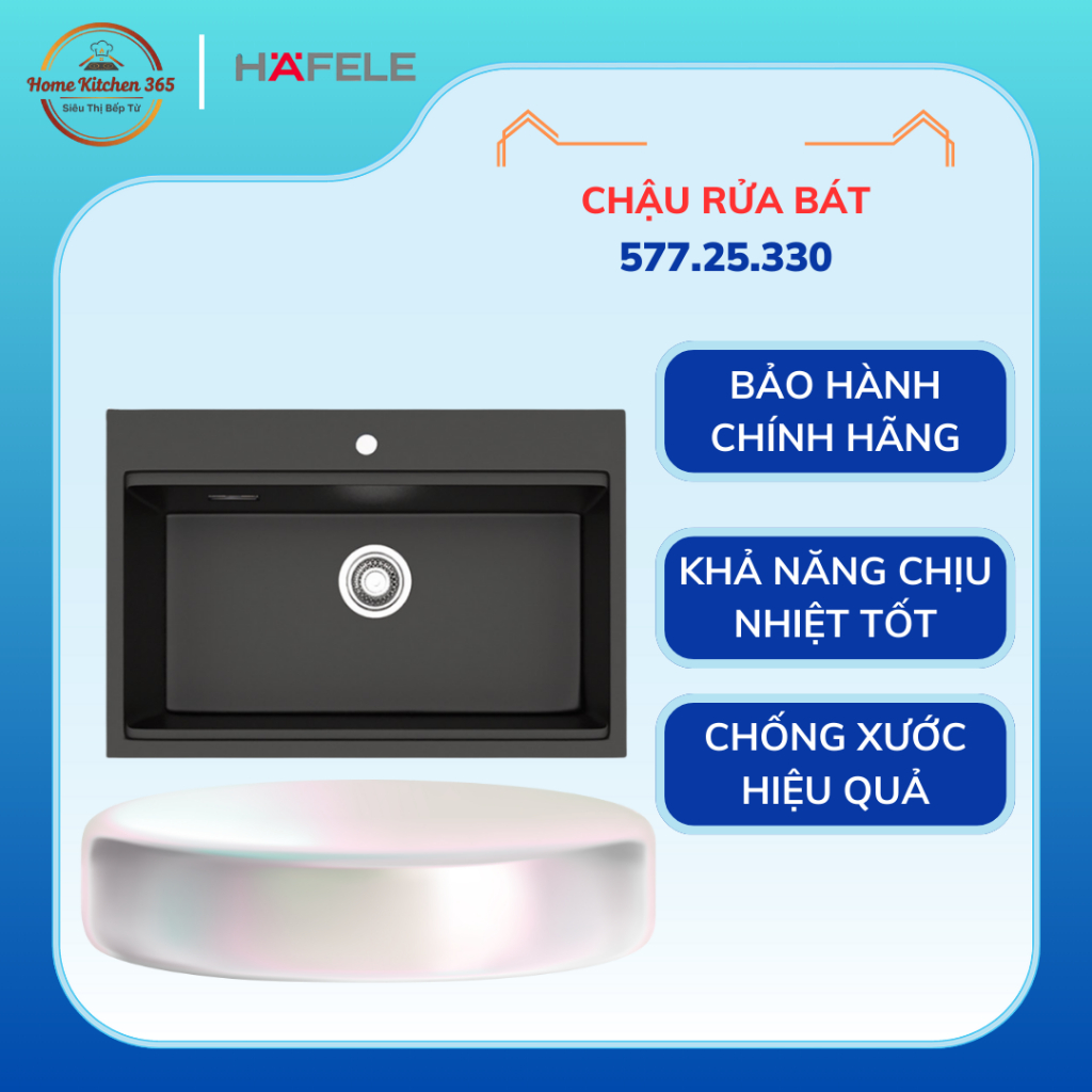 Chậu rửa đá Hafele ESSENCE 577.25.330 HS22-GEN1S90M – Tiện lợi, dễ vệ sinh