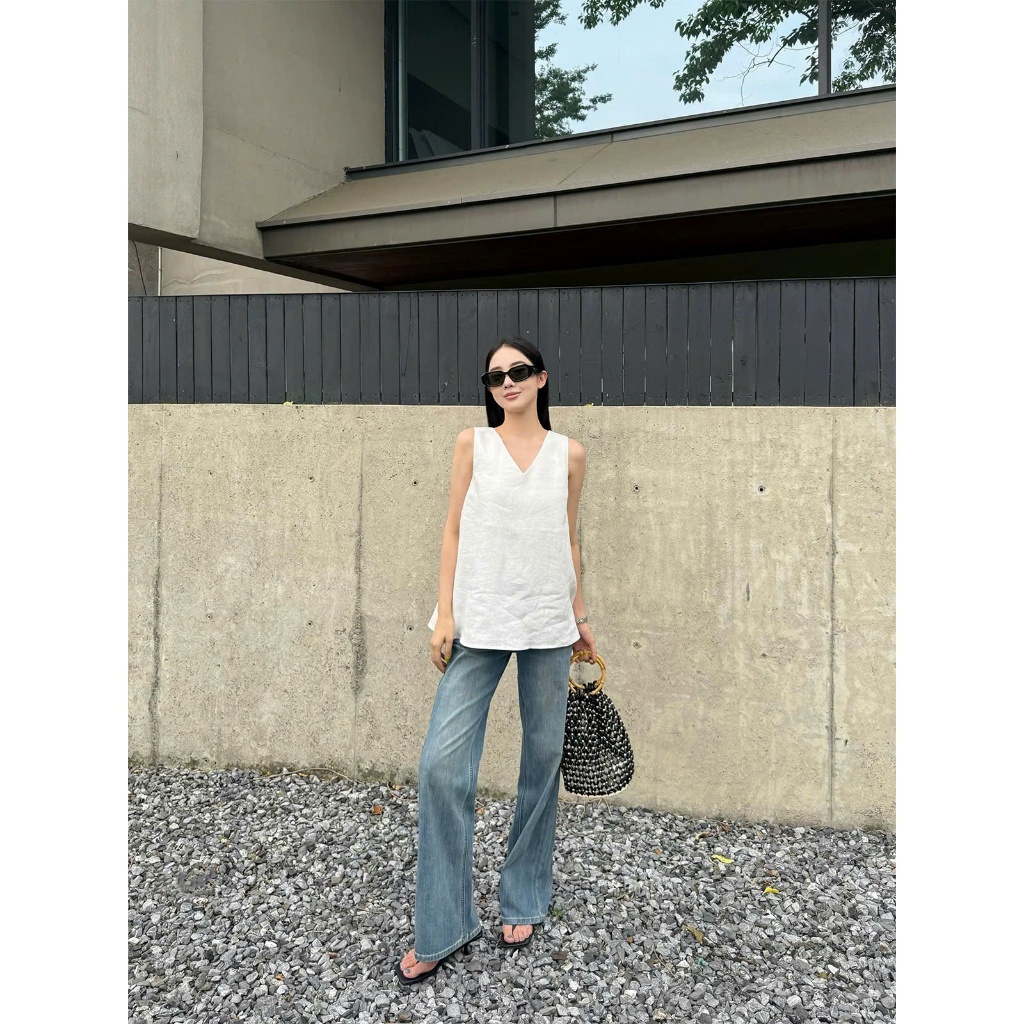 𝗔𝘁𝗶𝘀 𝗦𝗲𝘁- Set Linen cộc tay nút sò