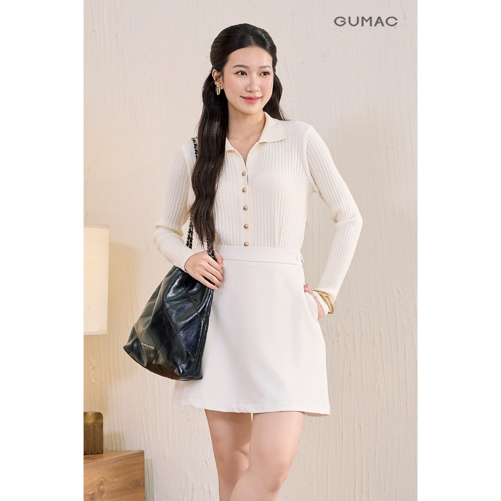 Áo len cardigan nữ GUMAC form suông có dộ ôm nhẹ nút kiểu  AF11035