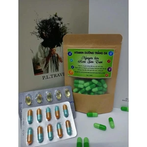 Set vitamin nấu kem sữa tươi dưỡng trắng đẹp da ( gồm 60 viên dưỡng trắng + 10 viên E + 10 viên C) Giảm Nám tàn Nhang