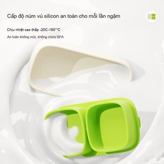 Youkebei Hộp Cơm Silicone Chia Ngăn 3 Ngăn – Đế Hút Chân Không, Thực Phẩm Cấp, An Toàn Lò Vi Sóng & Tủ Lạnh