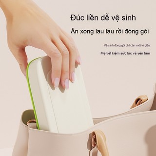 Youkebei Hộp Cơm Silicone Chia Ngăn 3 Ngăn – Đế Hút Chân Không, Thực Phẩm Cấp, An Toàn Lò Vi Sóng & Tủ Lạnh