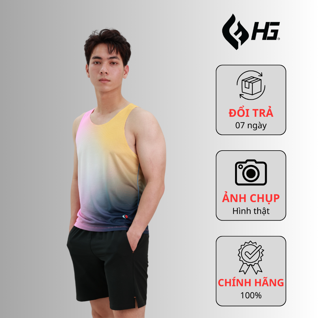 Áo chạy bộ nam ba lỗ HG Fashion  singlet siêu nhẹ thấm hút nhanh thoáng khí phù hợp tập luyện A25SL-M