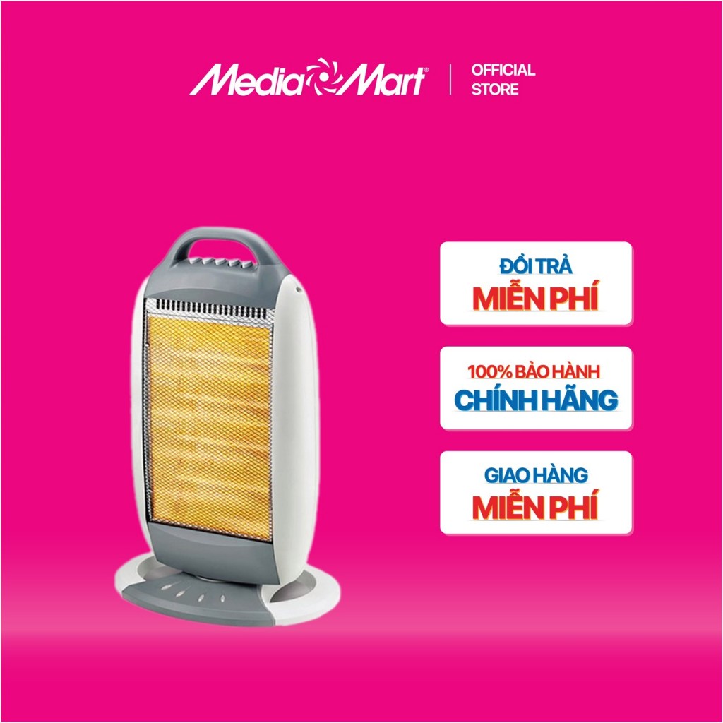 Miễn phí Ship - Máy sưởi điện 4 bóng Halogen Roler  4 Chế độ RH-2113 (1600W) - Bảo hành chính hãng
