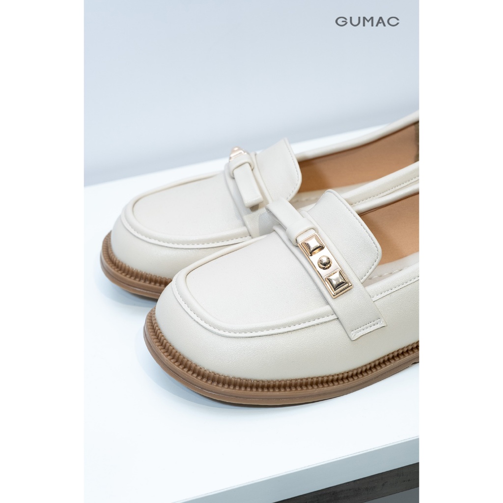 Giày Búp Bê GUMAC Phối Phụ Kiện Cơ Bản Êm Chân GF12006