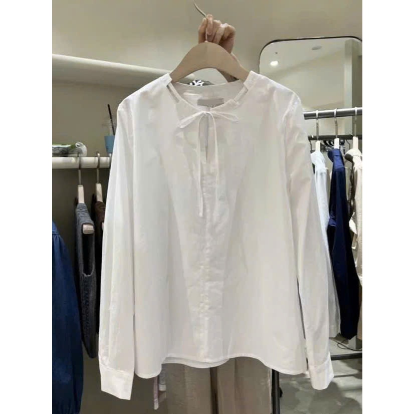 𝗛𝘆𝗻𝗲  A09 -|BEELY| - Áo sơ mi xỏ dây thắt nơ