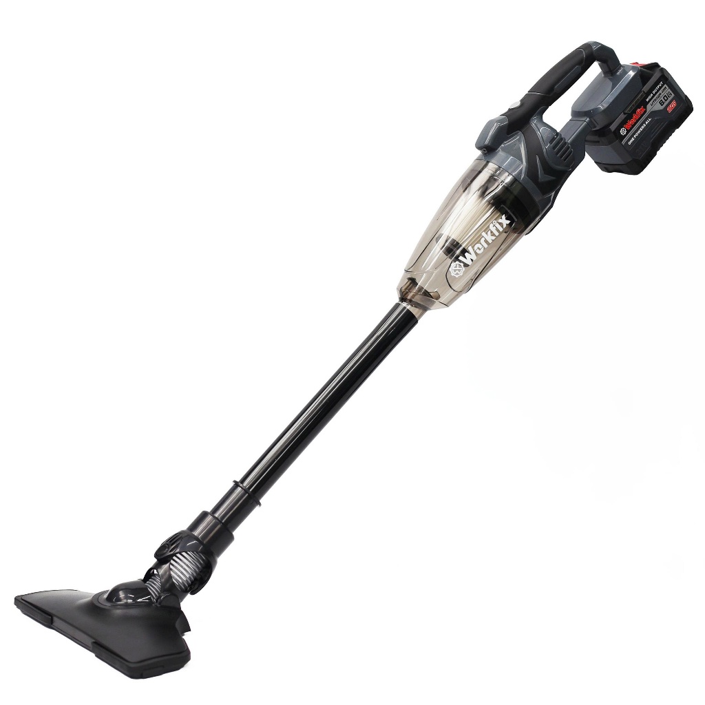 Máy hút bụi dùng pin WORKFIX WF-VC01BL, Công suất 300W 10KPA, Thể tích chứa 750ml, Bộ lọc HEPA