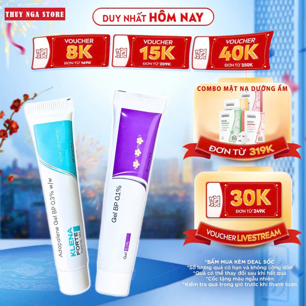 Kem mụn Klena Forte 0.1% 0.3% Hỗ Trợ Giảm Mụn Trứng Cá, Mụn Ẩn, Mờ Thâm Căng Bóng