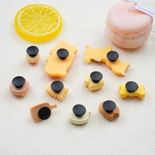 Bộ 10 Sticker, Charm 3D chủ đề Chó bánh mì vàng nhựa cứng gắn Dép Sục, Cá sấu JB-433 Mita