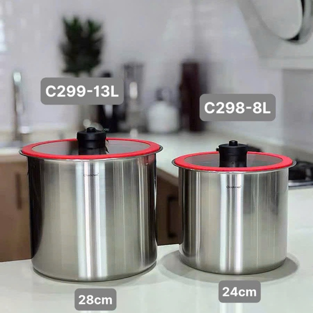 Thùng gạo inox 18/10 Chockmen C298- 8l: C299- 13l