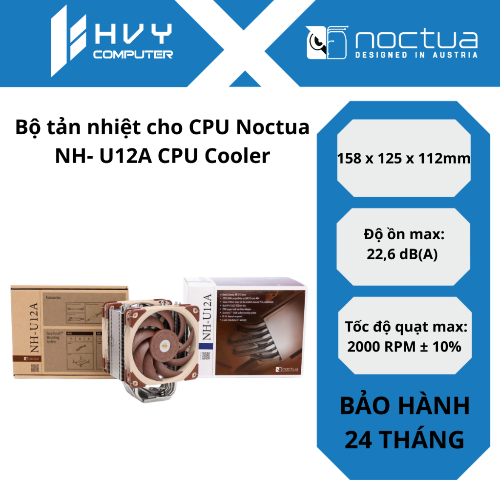 Bộ tản nhiệt cho CPU Noctua NH- U12A CPU Cooler - Hàng Chính Hãng ...