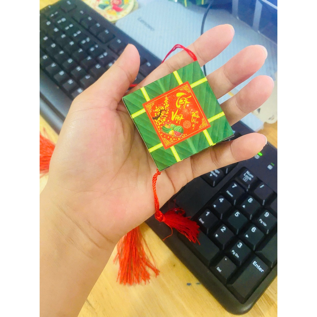 COMBO 9 BÁNH CHƯNG, 9 BÁNH TÉT, 9 DƯA HẤU MINI TREO CÂY ĐÀO CÂY  MAI TRANG TRÍ TẾT