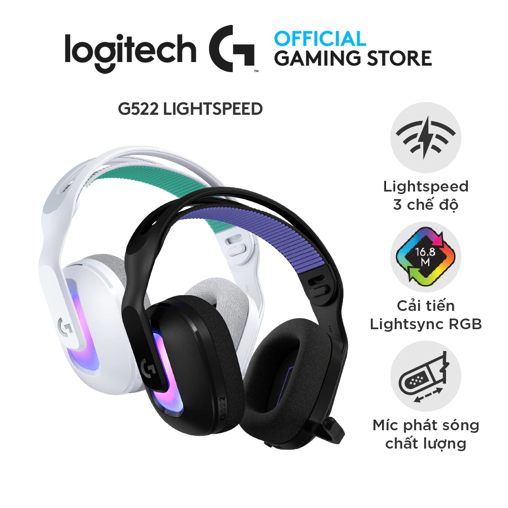 [GAMING] Logitech G522 Lightspeed Wireless Tri-Mode Gaming Headset ...