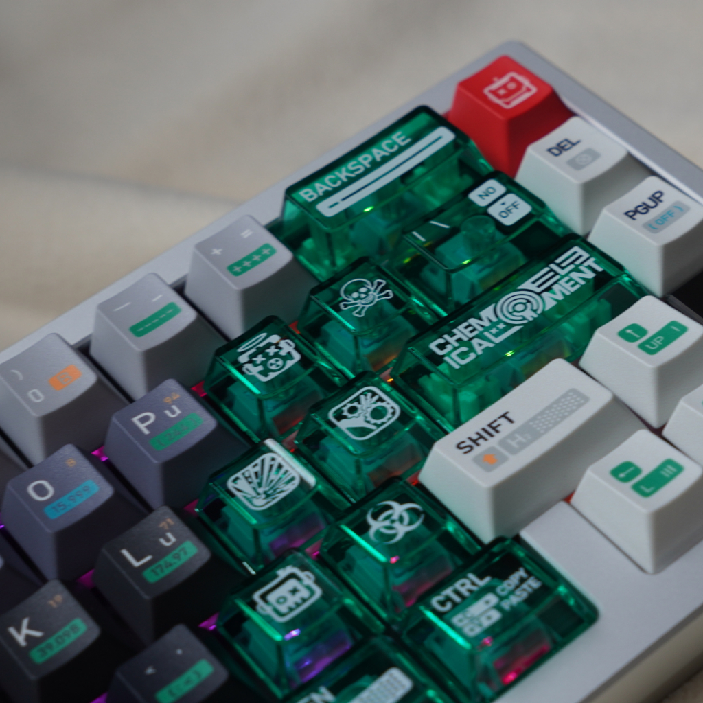 Bộ keycap Cherry Chemical 003 nhựa PBT in dyesub cao cấp xuyên led 193 phím dày 1.5mm | BigBuy360 - bigbuy360.vn