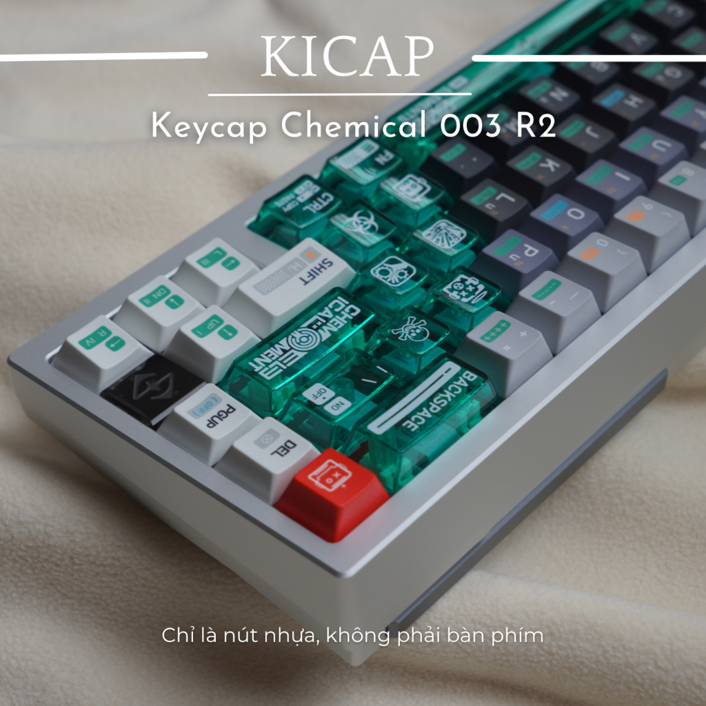 Bộ keycap Cherry Chemical 003 nhựa PBT in dyesub cao cấp xuyên led 193 phím dày 1.5mm | BigBuy360 - bigbuy360.vn