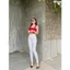 92-95cm Quần Jeans Nữ Lưng Cao Ống Ôm Màu Trắng Đen Cơ Bản