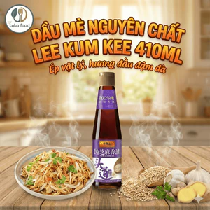 Dầu Mè Nguyên Chất Lee Kum Kee 410ml và 207ml - Thơm Lâu, Dùng Trộn Salad & Cho Bé Ăn Dặm, Hàng Nội Địa Thượng Hạng