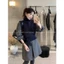 TRIANGLE - S sweater - Áo len cao cổ phối sơ mi giả 2 mảnh phong cách Hàn Quốc, dễ mặc, trẻ trung, dễ mix đồ