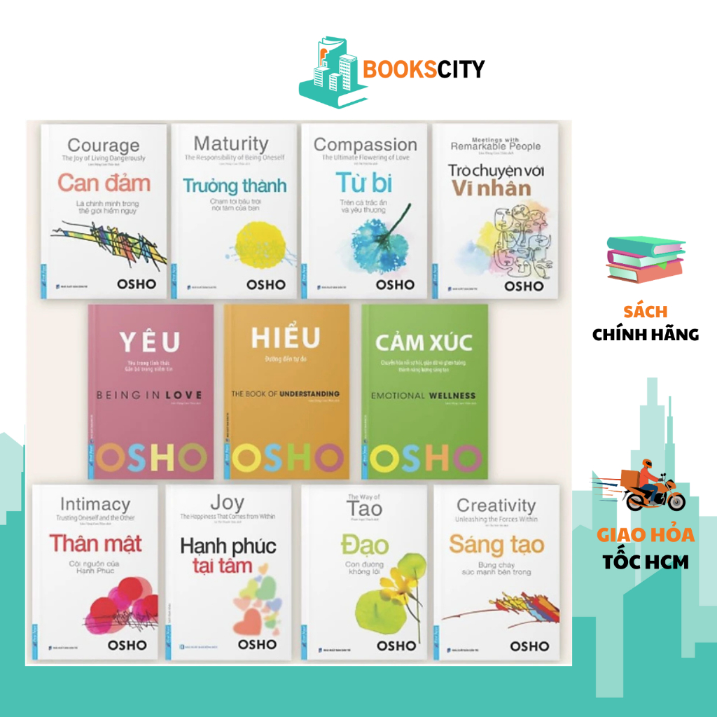 Sách - Tuyển chọn tác phẩm OSHO : Hiểu, cảm xúc, Tự do, Yêu ... - First News( lẻ tùy chọn)